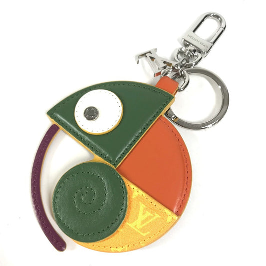 LOUIS VUITTON M02239 モノグラム バッグチャーム LV カメレオン バッグチャーム キーホルダー レザー ユニセックス オレンジ