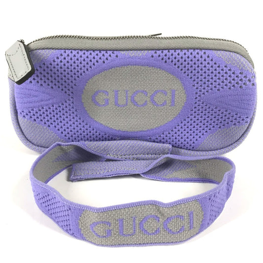 GUCCI 824707 ロゴ ポーチ GG サングラスケース ポーチ ユニセックス パープル