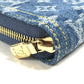 LOUIS VUITTON M23161 村上隆コラボ モノグラムデニム チェリー LV × TM ジッピー ウォレット ロングウォレット ラウンドファスナー 財布 長財布 レディース ブルー