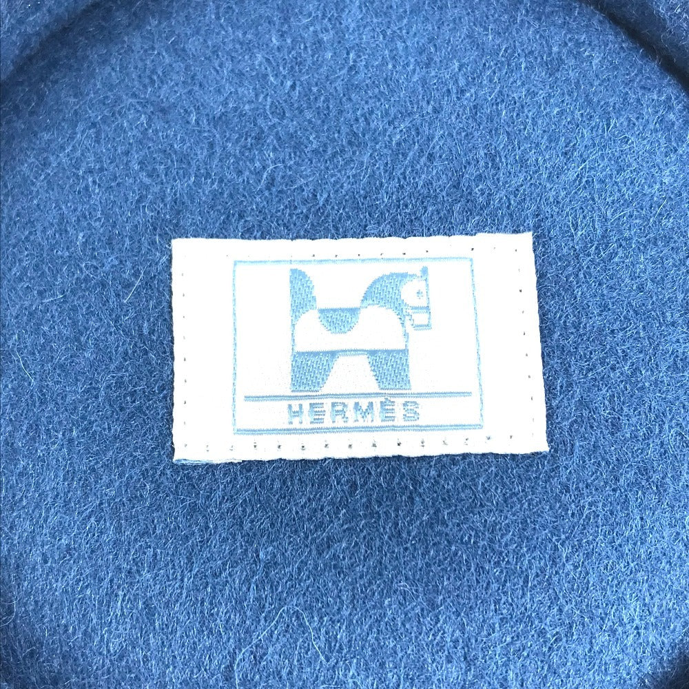 HERMES インテリア ペン立て アニモー　ブロック ペン立て 刺繍 小物入れ フェルト ユニセックス ブルー ナティエ ブルー