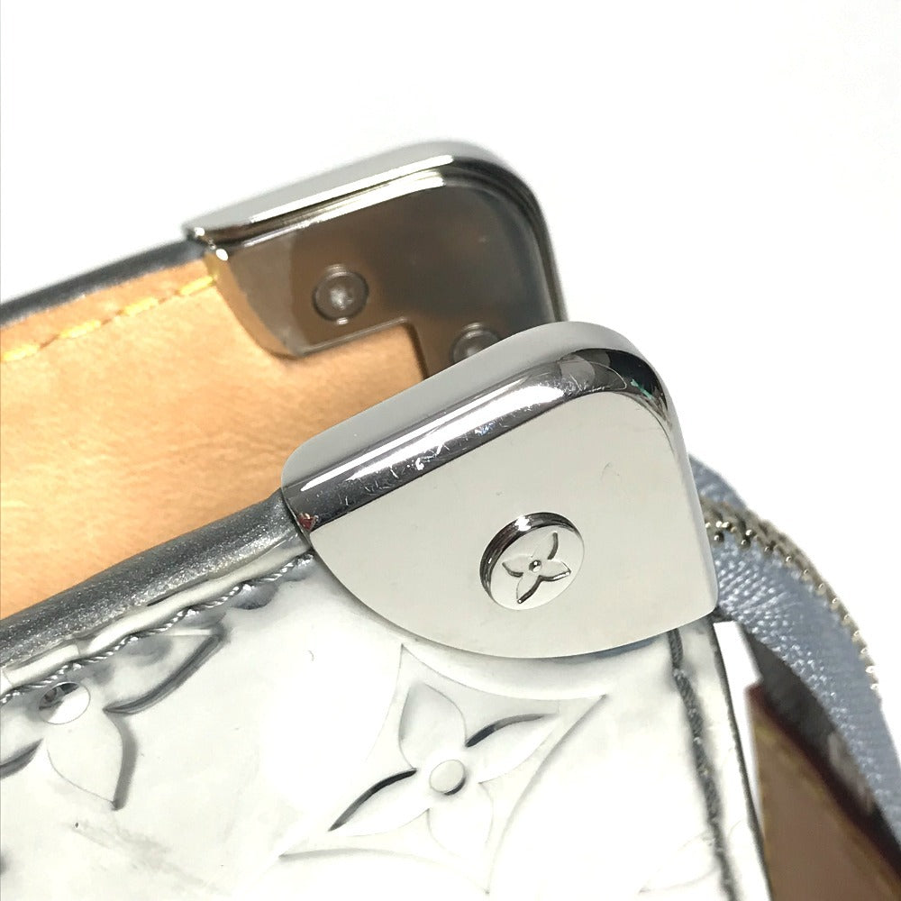 LOUIS VUITTON M80807 モノグラムミラー 鏡 トランク ポシェット　トランクポシェット カバン ストラップ付き ポーチ セカンドバッグ クラッチバッグ レザー ユニセックス シルバー