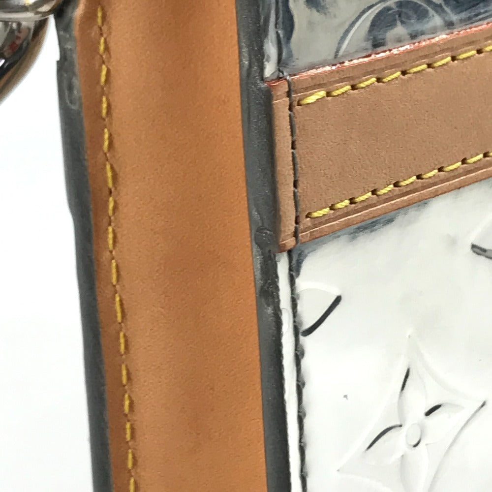 LOUIS VUITTON M80807 モノグラムミラー 鏡 トランク ポシェット　トランクポシェット カバン ストラップ付き ポーチ セカンドバッグ クラッチバッグ レザー ユニセックス シルバー