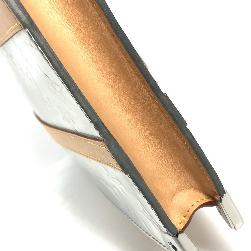 LOUIS VUITTON M80807 モノグラムミラー 鏡 トランク ポシェット　トランクポシェット カバン ストラップ付き ポーチ セカンドバッグ クラッチバッグ レザー ユニセックス シルバー