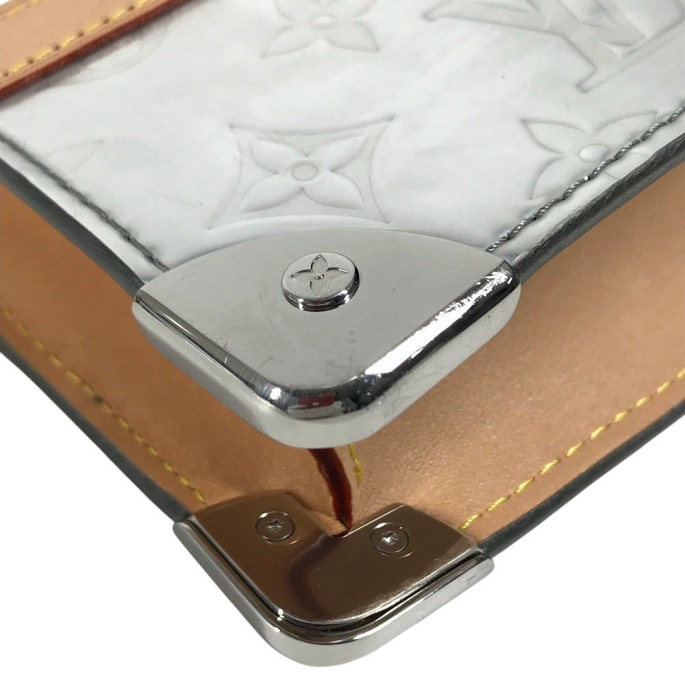 LOUIS VUITTON M80807 モノグラムミラー 鏡 トランク ポシェット　トランクポシェット カバン ストラップ付き ポーチ セカンドバッグ クラッチバッグ レザー ユニセックス シルバー