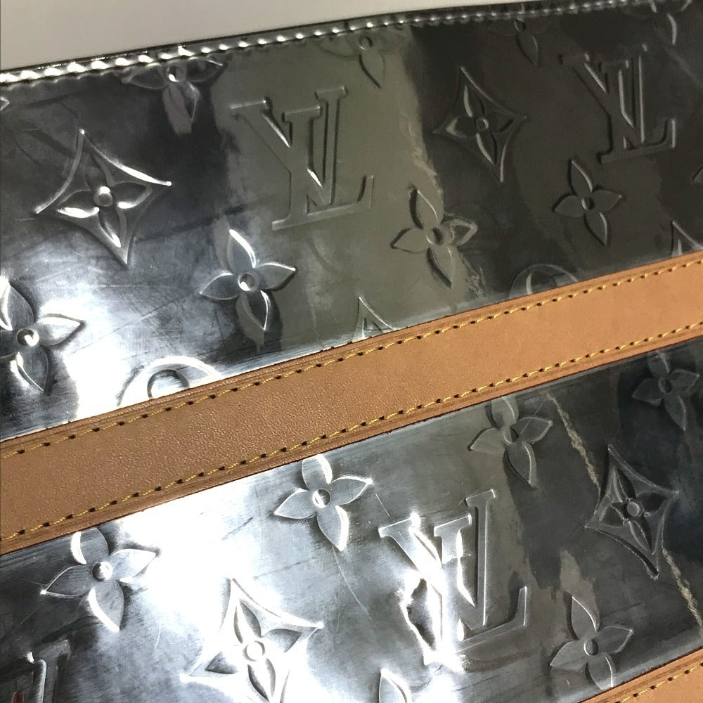LOUIS VUITTON M80807 モノグラムミラー 鏡 トランク ポシェット　トランクポシェット カバン ストラップ付き ポーチ セカンドバッグ クラッチバッグ レザー ユニセックス シルバー