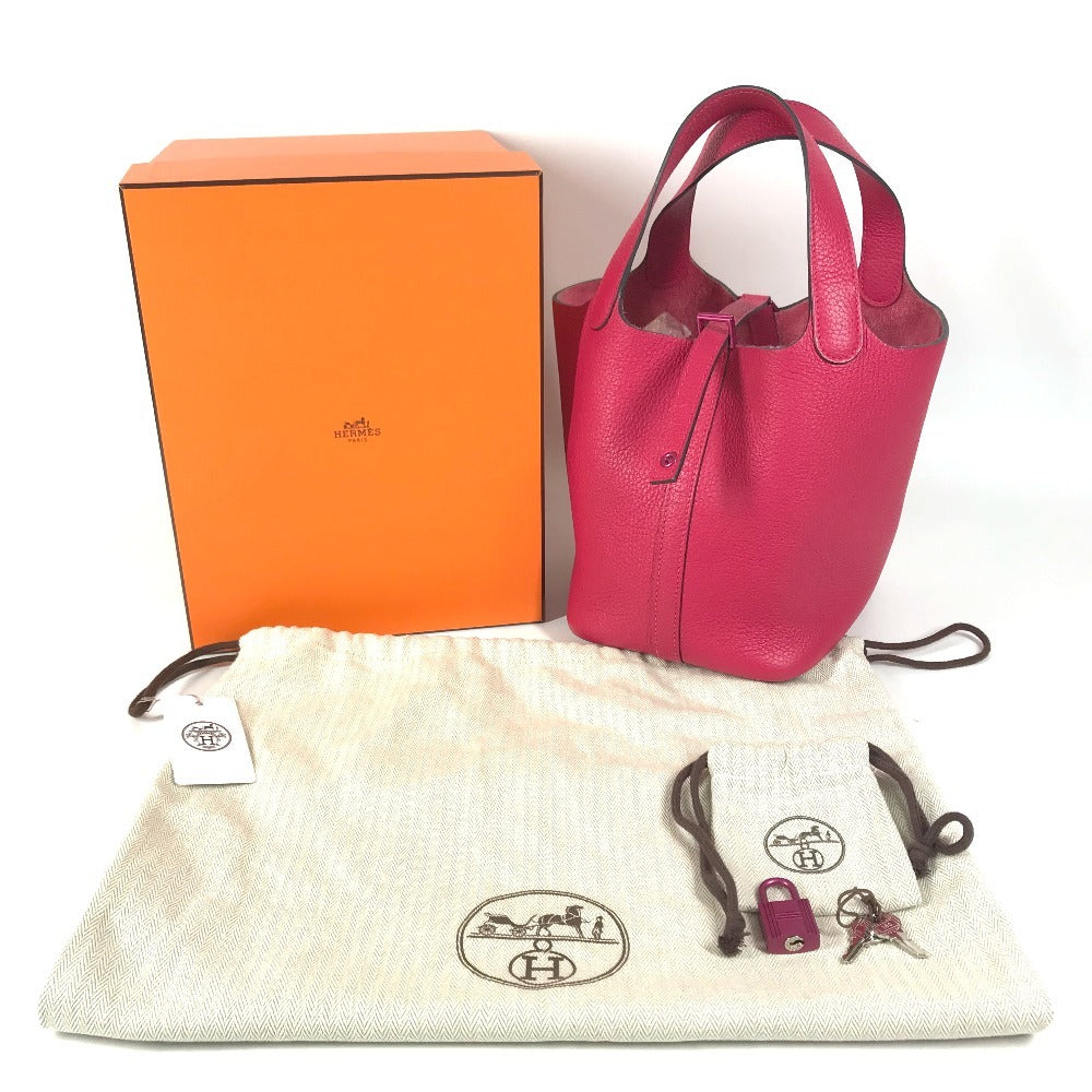 HERMES オールピンク ピコタンロック PM 18 ピコタンロックPM モノクローム ピコタンPM ピコタン18 ピコタン ハンドバッグ トリヨンクレマンス レディース ローズメキシコ ピンク