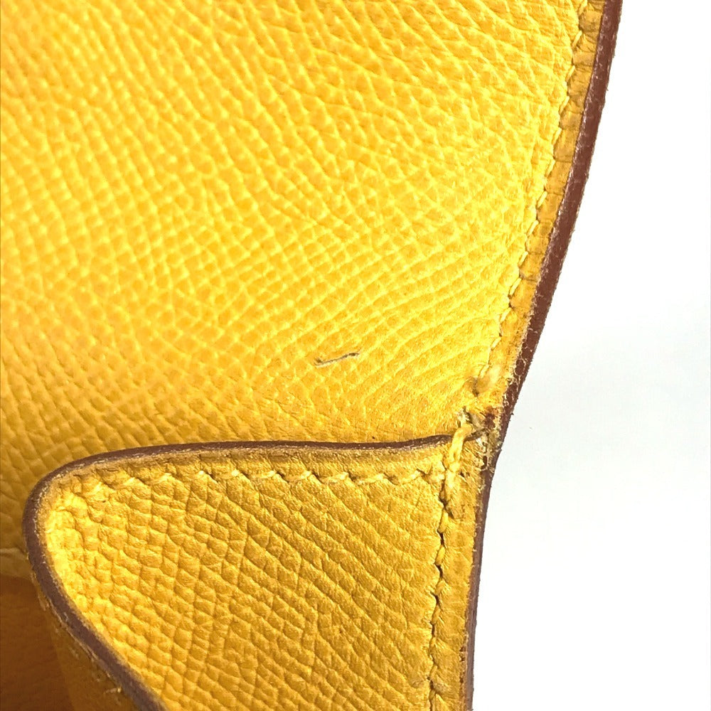 HERMES ヴィンテージ ケリークロス カバン ハンドバッグ 書類バッグ ブリーフケース ビジネスバッグ クシュベル ユニセックス ジョーヌ イエロー