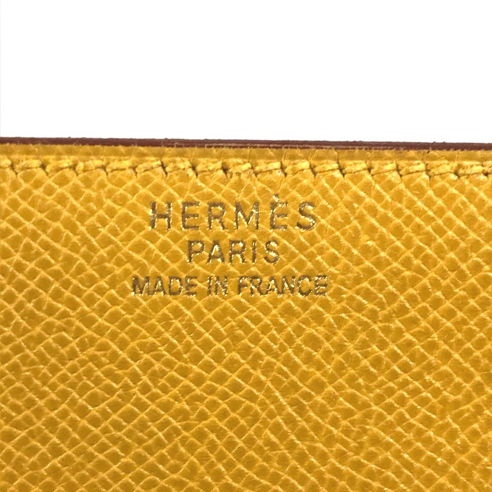 HERMES ヴィンテージ ケリークロス カバン ハンドバッグ 書類バッグ ブリーフケース ビジネスバッグ クシュベル ユニセックス ジョーヌ イエロー
