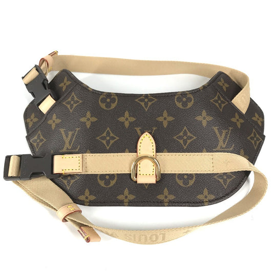 LOUIS VUITTON GI1222 โมโนแกรม ปลอกรัดอกสุนัข MM สำหรับสุนัข สัตว์เลี้ยง สุนัขเล็ก เครื่องประดับผ้าแคนวาสลายโมโนแกรม ยูนิเซ็กส์ สีน้ำตาล