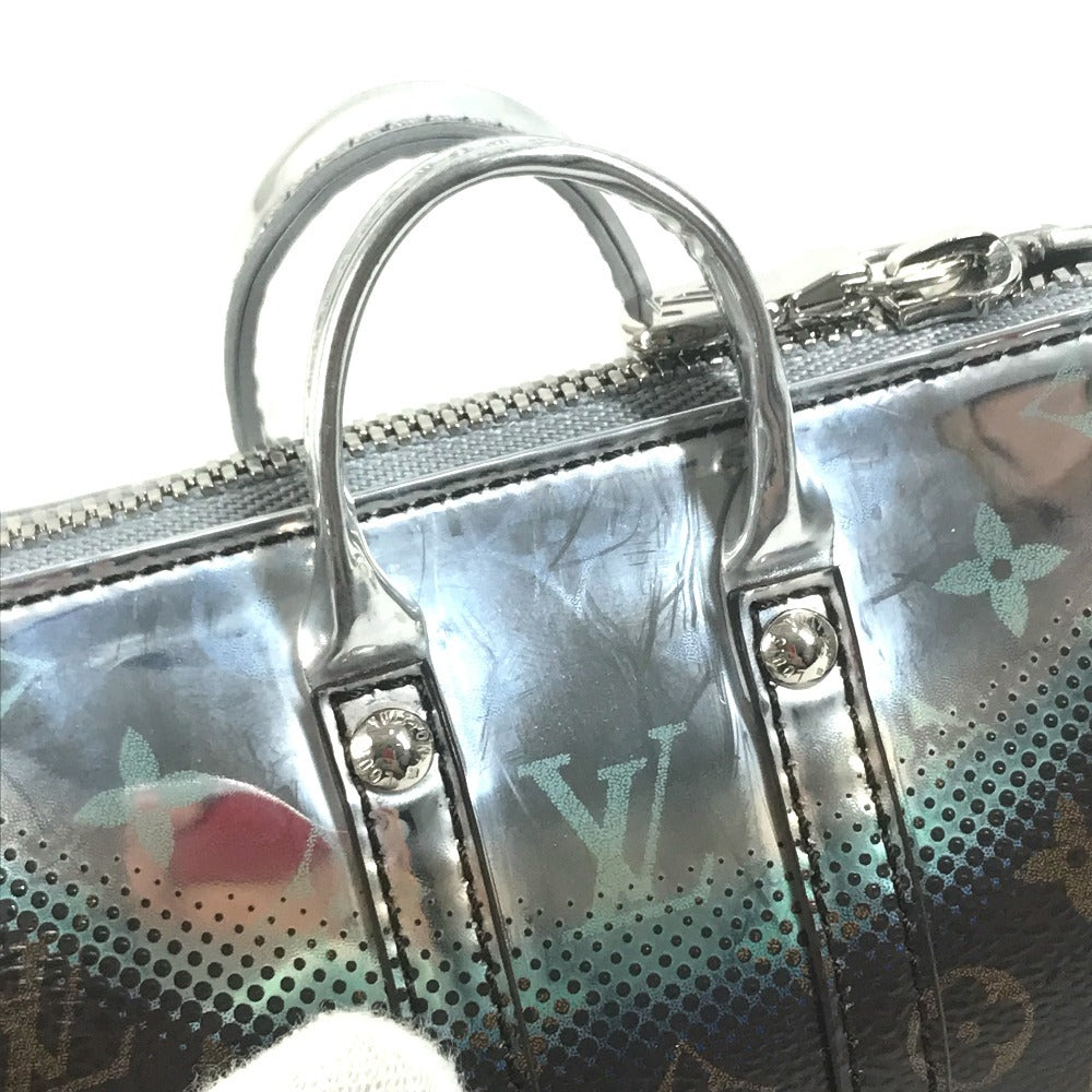 LOUIS VUITTON M01428 Monogram Metallic Mirror Mini Keepall Mini Keepall Bag Charm Mini Boston Key Holder MonogramCanvas / Leather Brown/Silver Used
