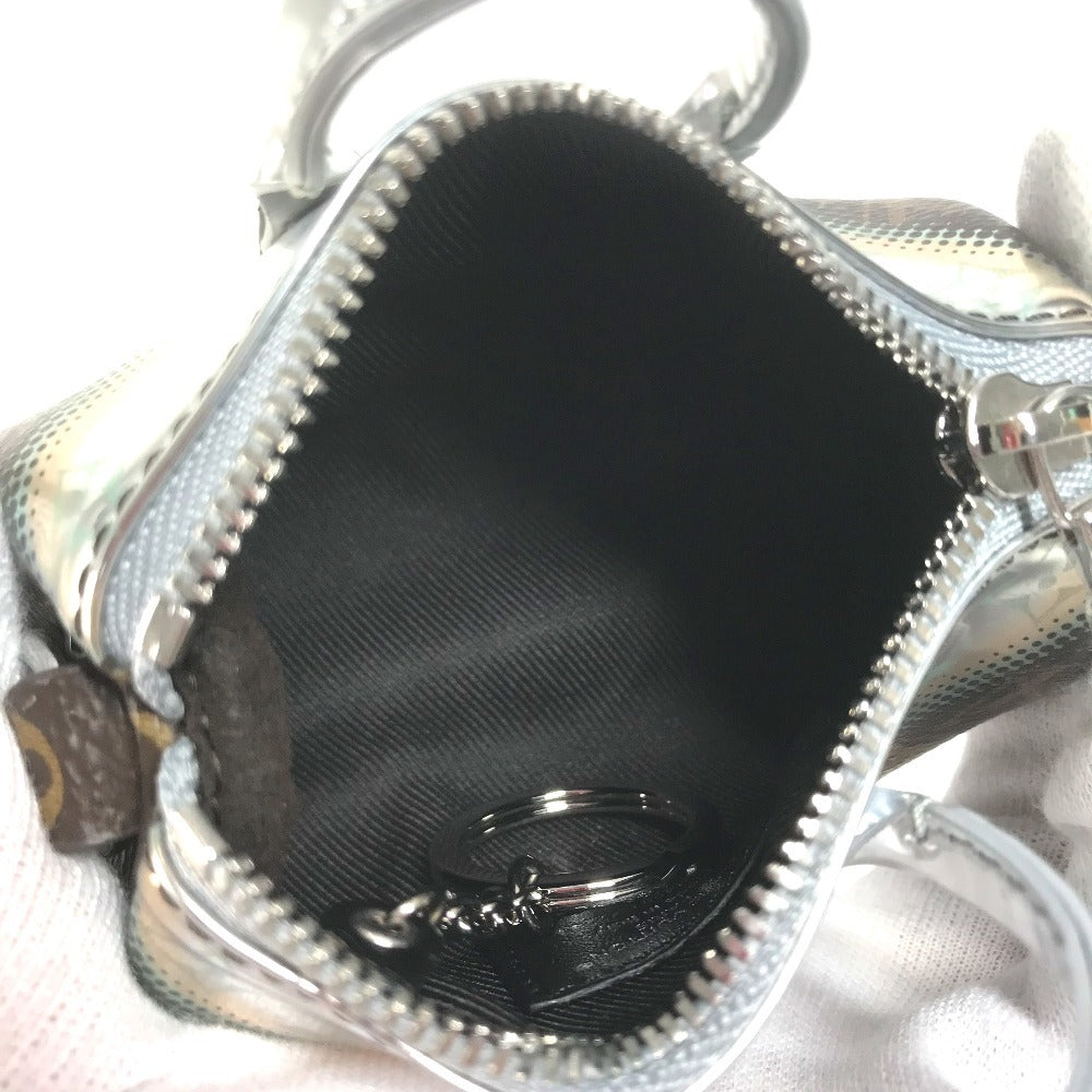 LOUIS VUITTON M01428 Monogram Metallic Mirror Mini Keepall Mini Keepall Bag Charm Mini Boston Key Holder MonogramCanvas / Leather Brown/Silver Used