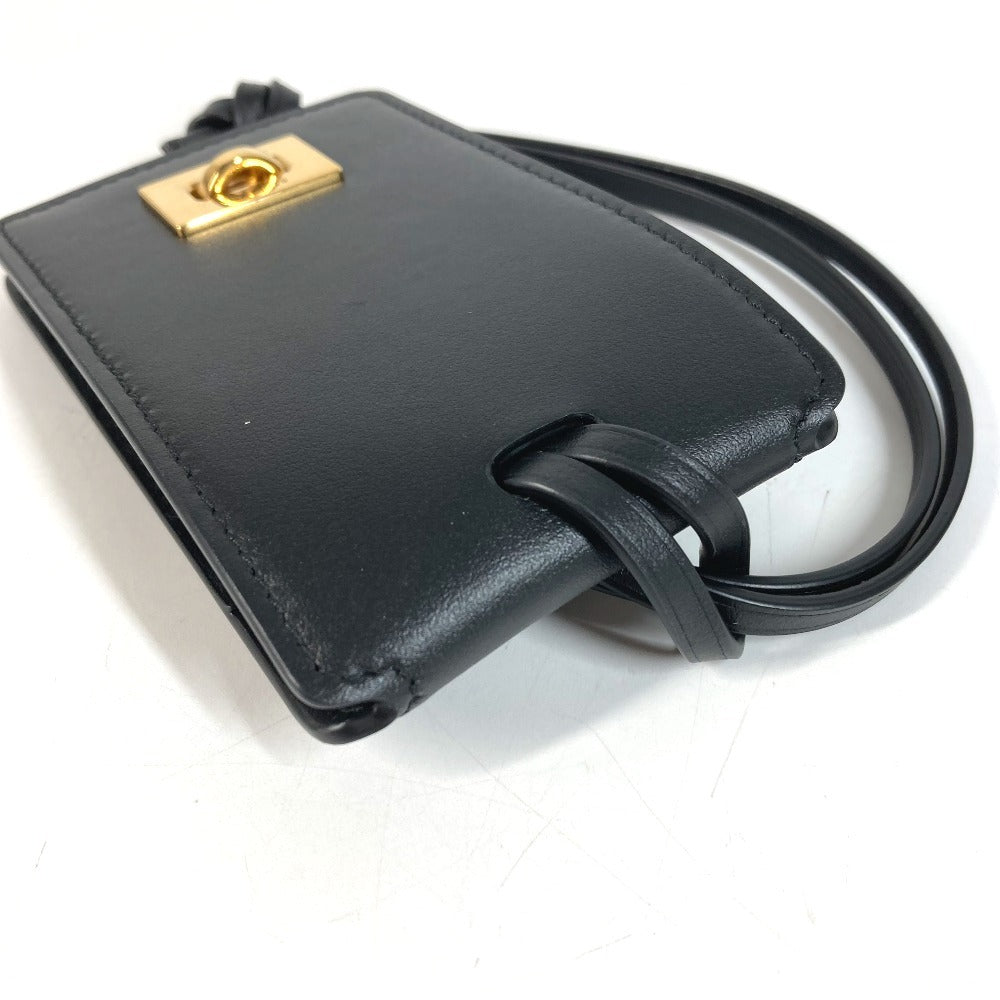 BALENCIAGA 8196402 Rodeo Luggage Tag Key Holder charm Bag Charm Black/Gold Used