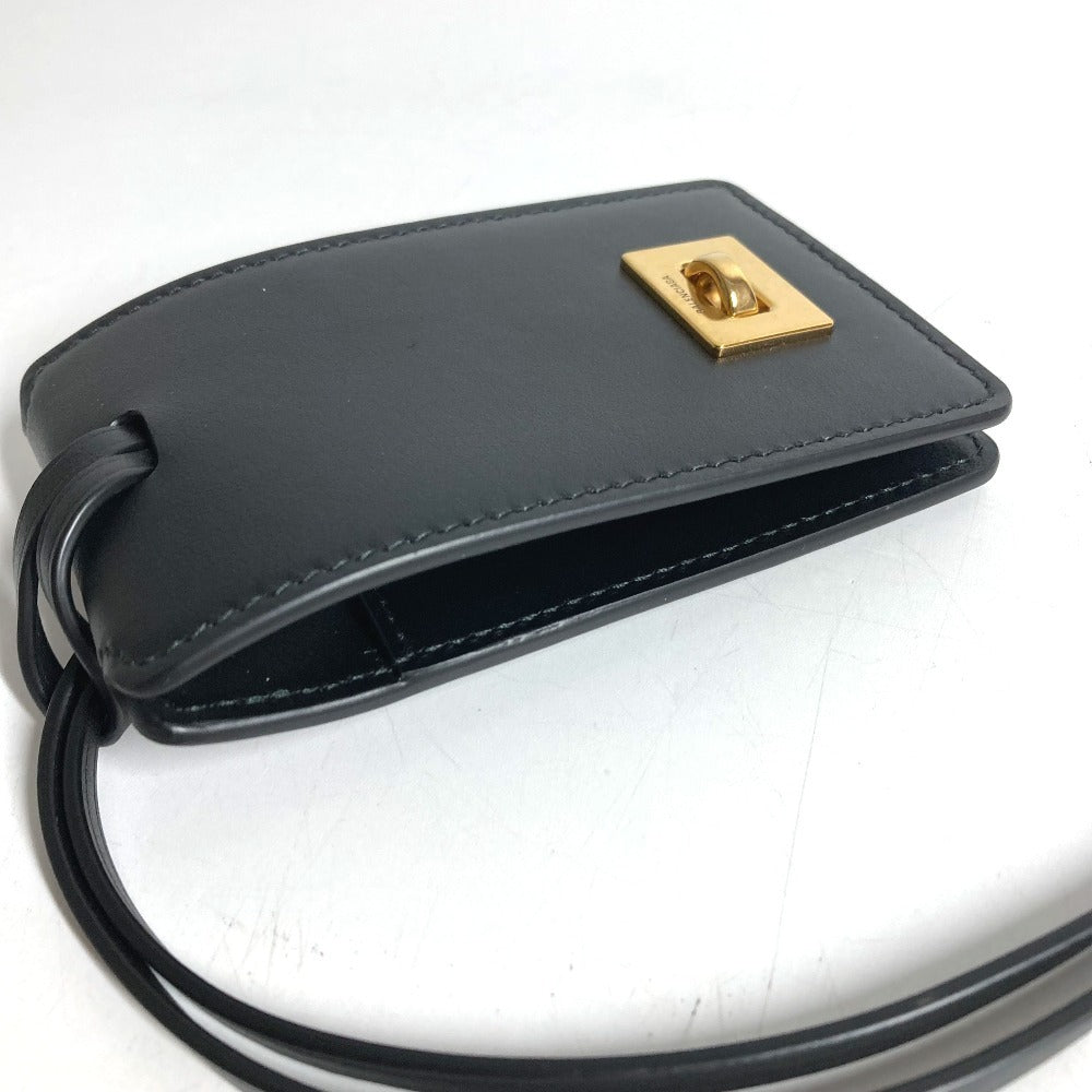 BALENCIAGA 8196402 Rodeo Luggage Tag Key Holder charm Bag Charm Black/Gold Used