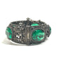 GUCCI 不明 Flower bangle Interlocking G Stone Bijoux Bracelet Accessories Jewelry Bangle SV925 Silver/Green Used