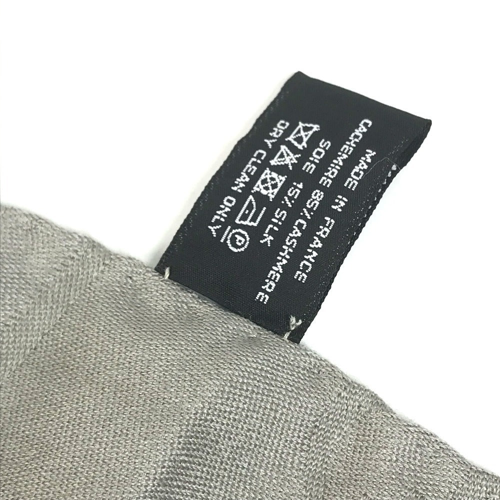 HERMES Stole/Shawl New Libris New Libris Shawl Fringe Scarf Stole/Shawl Cashmere / silk gray Used