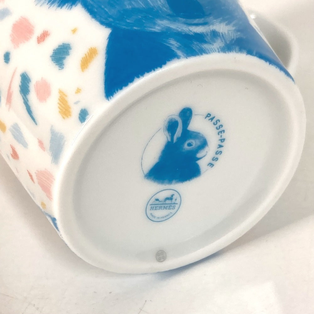 HERMES Koala Panda Animal PassPass No.2 Tableware, cups, coffee cups Mug Pottery White/Multicolore Used