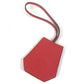 HERMES 2024 Year Gift Clochette Bag Charm Key Holder charm Leather Red Used