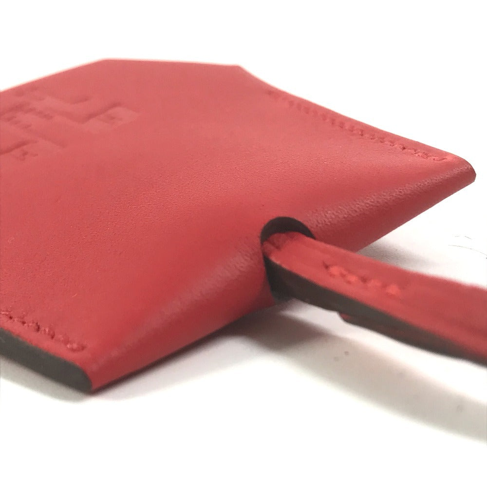 HERMES 2024 Year Gift Clochette Bag Charm Key Holder charm Leather Red Used