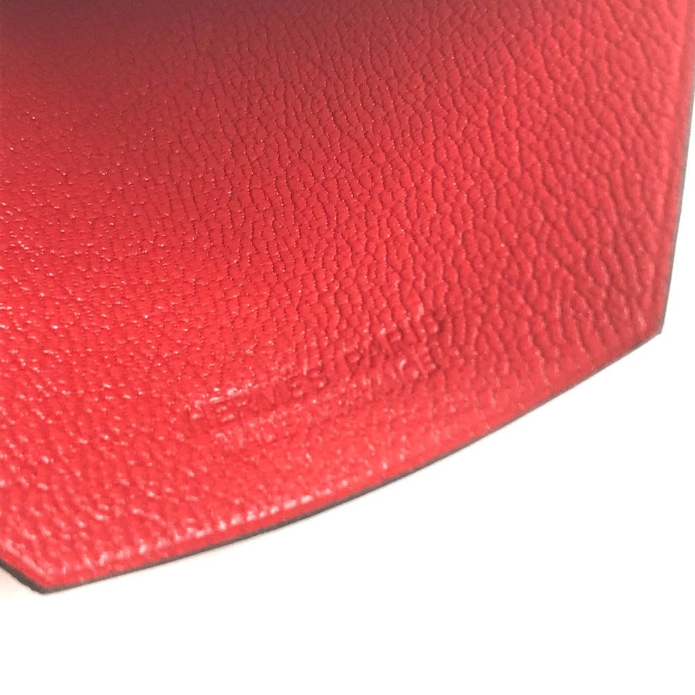 HERMES 2024 Year Gift Clochette Bag Charm Key Holder charm Leather Red Used