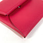 HERMES Bastia Wallet Coin Compartment Square SilverHardware coin purse Epsom Rose mexico pink Used