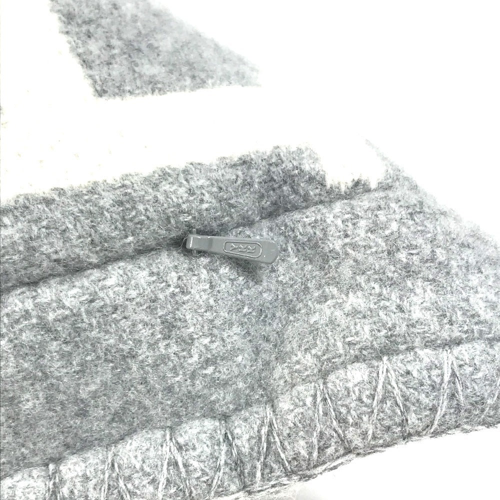 HERMES Square square Cushion "Avalon III" PM interior pillow pillow cushion Wool / Cashmere gray Used