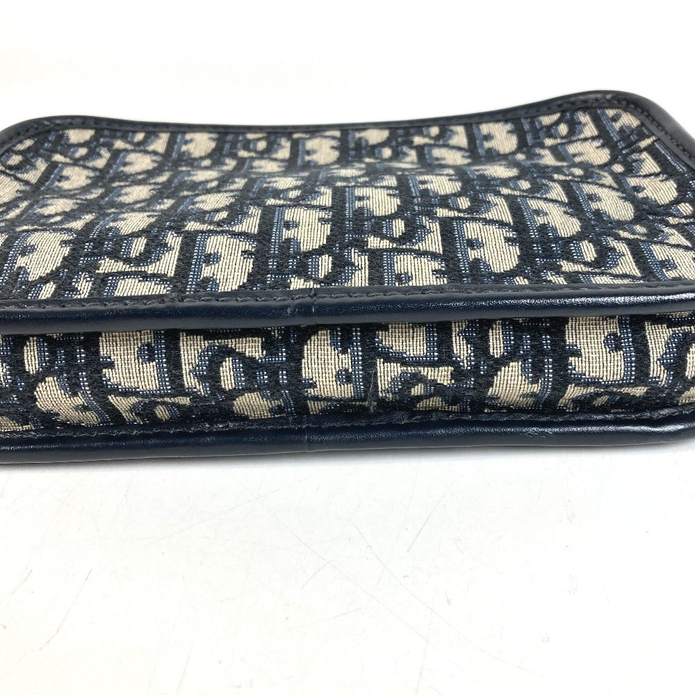 Dior S5700CTZQ Oblique logo all-over pattern Cluch Bag, Bag, Pouch, DHardware Clutch bag Leather/Canvas Navy Used