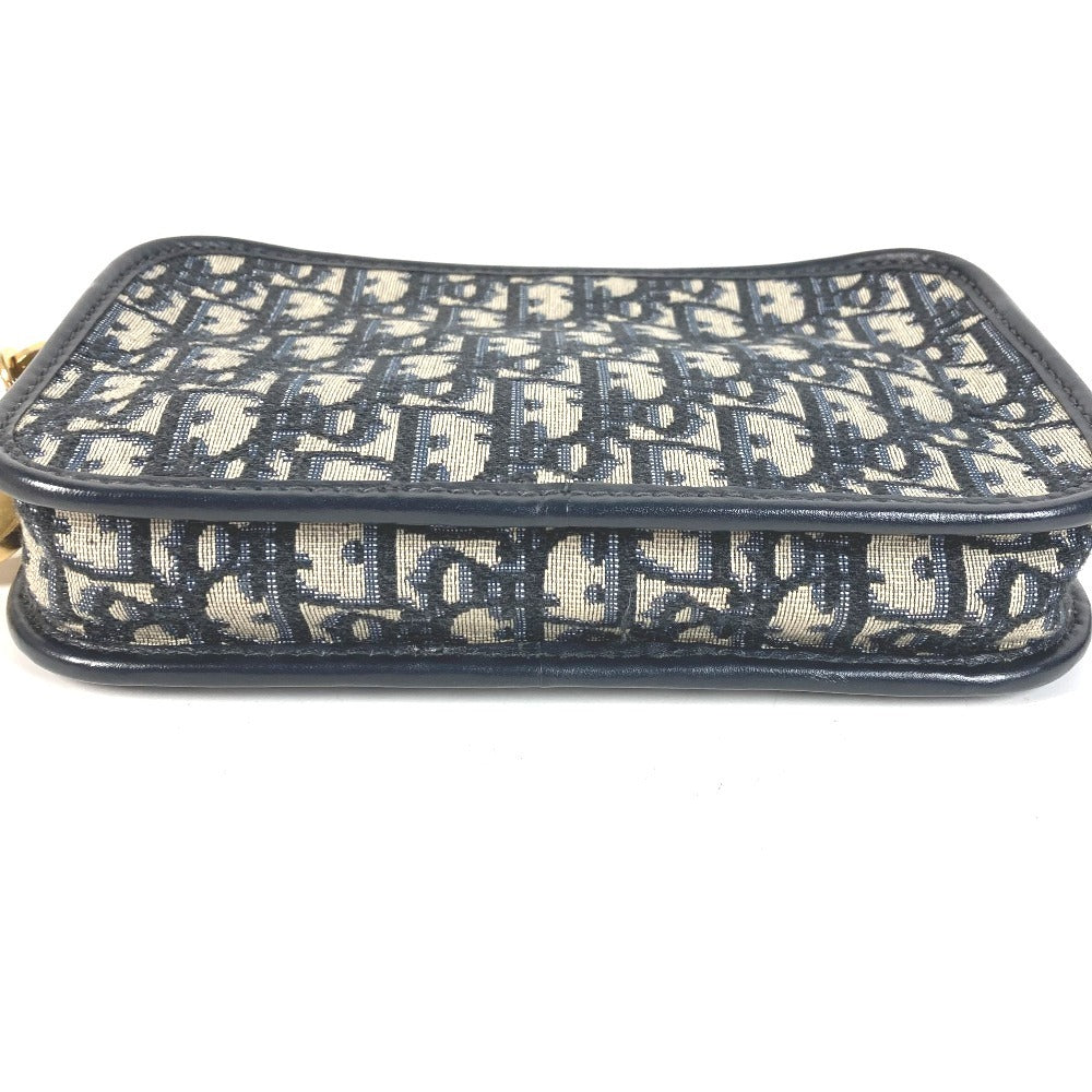 Dior S5700CTZQ Oblique logo all-over pattern Cluch Bag, Bag, Pouch, DHardware Clutch bag Leather/Canvas Navy Used
