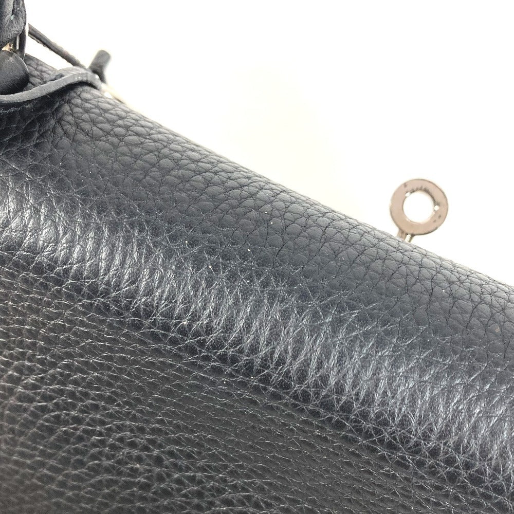 HERMES Kelly28 Kelly 28 2WAY bag Shoulder Bag Hand Bag Taurillon Clemence Black/SilverHardware Used