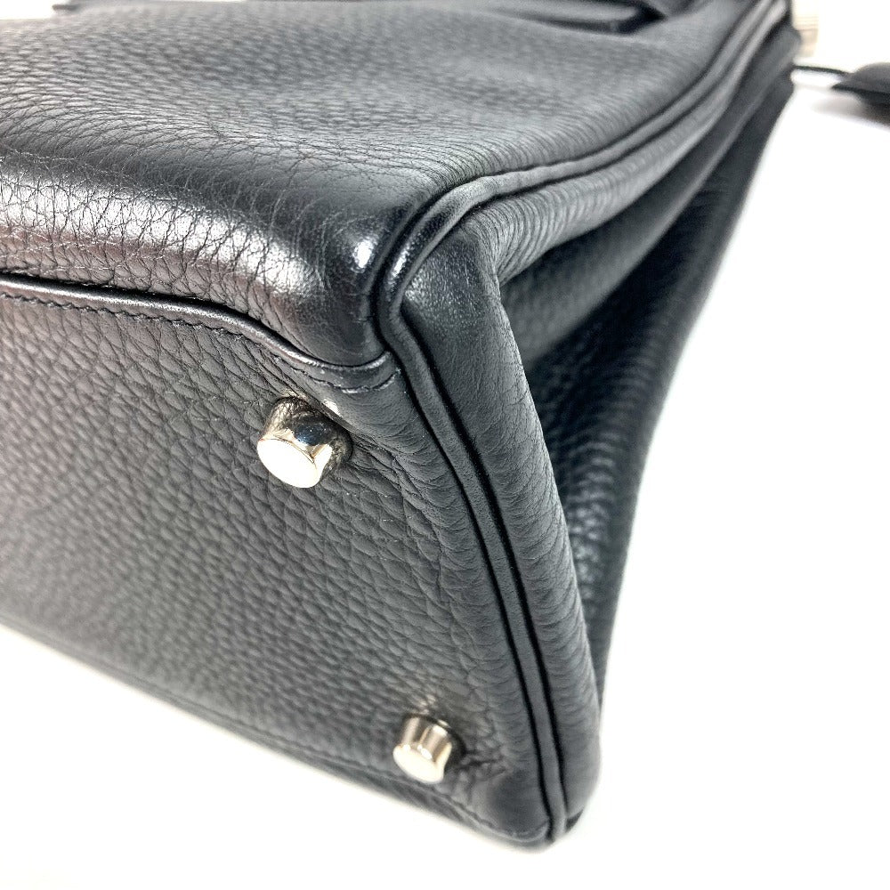 HERMES Kelly28 Kelly 28 2WAY bag Shoulder Bag Hand Bag Taurillon Clemence Black/SilverHardware Used