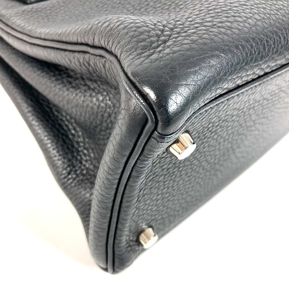 HERMES Kelly28 Kelly 28 2WAY bag Shoulder Bag Hand Bag Taurillon Clemence Black/SilverHardware Used