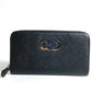 Salvatore Ferragamo Gancini logo Long wallet Zip Around Long Wallet Leather Black/Silver Used