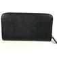 Salvatore Ferragamo Gancini logo Long wallet Zip Around Long Wallet Leather Black/Silver Used