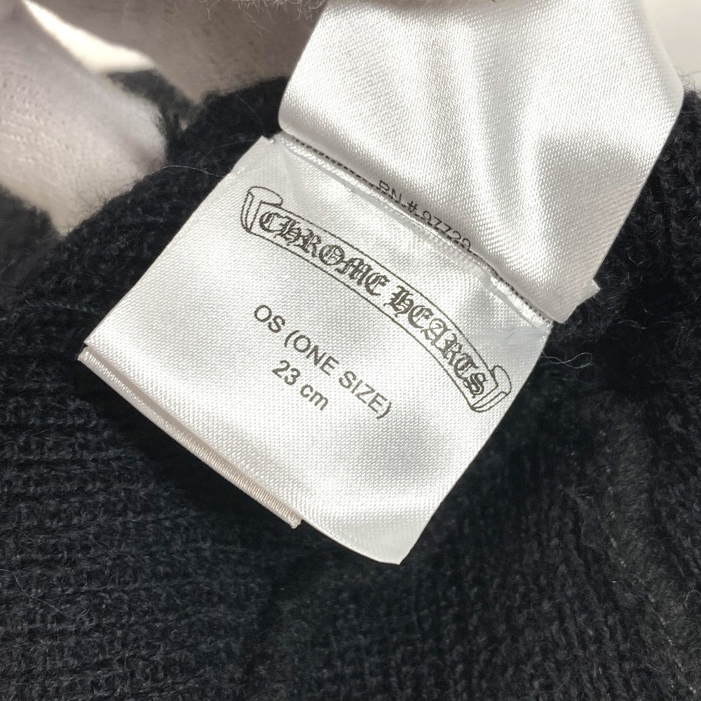 CHROME HEARTS horseshoe logo beanie hat knit hat knit cap Knit hat wool Black/White Used