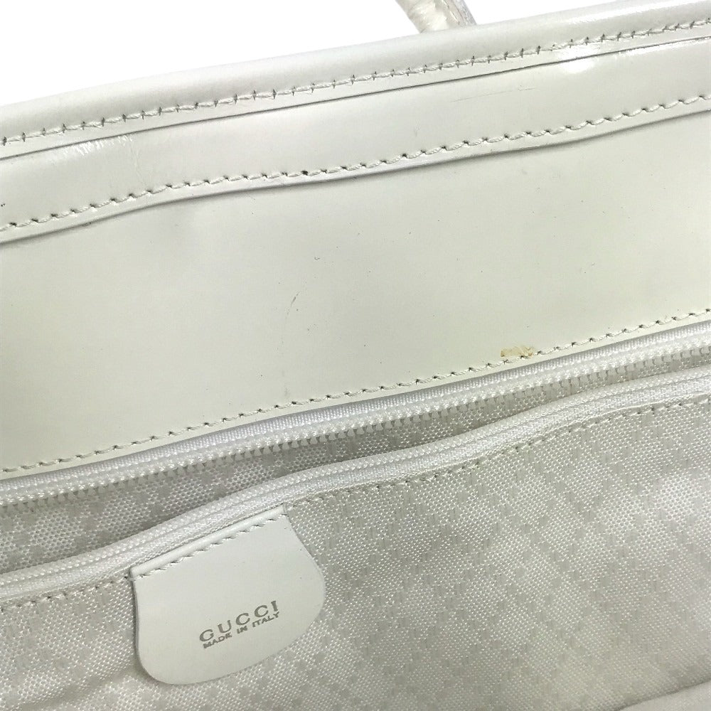 GUCCI 002 2123 Duffle Bag Tote Bag Shoulder Bag Shoulder Bag Nylon Canvas / Leather White Used