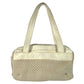 CHANEL logo Hand Bag Shoulder Bag Leather/Canvas Beige/IvoryBased Used