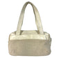 CHANEL logo Hand Bag Shoulder Bag Leather/Canvas Beige/IvoryBased Used