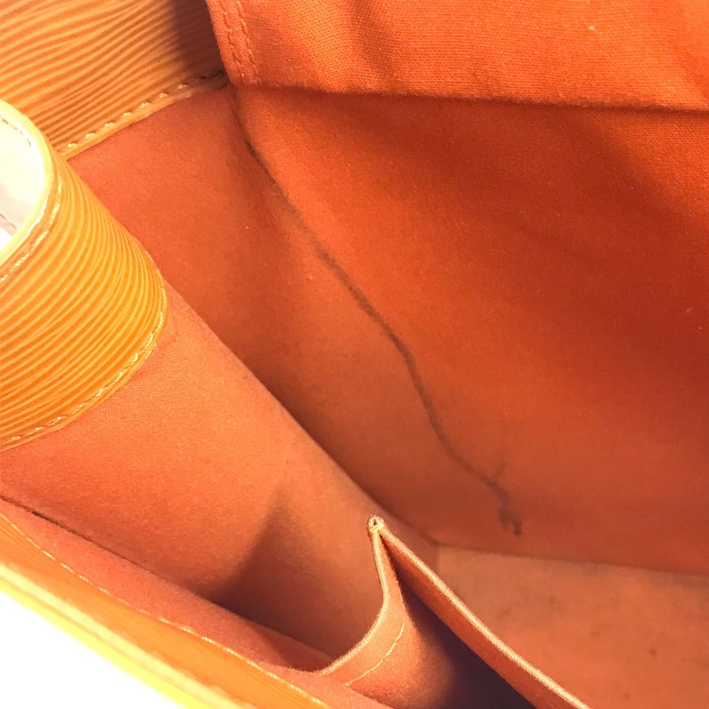 LOUIS VUITTON M5908H Epi Sac PlatGM Sac Plat GM Hand Bag Vertical Tote Tote Bag Epi Leather Mandarin Orange Used