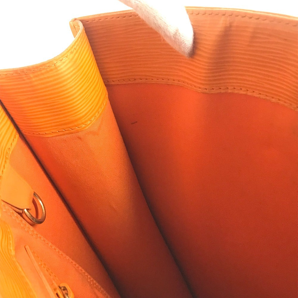 LOUIS VUITTON M5908H Epi Sac PlatGM Sac Plat GM Hand Bag Vertical Tote Tote Bag Epi Leather Mandarin Orange Used