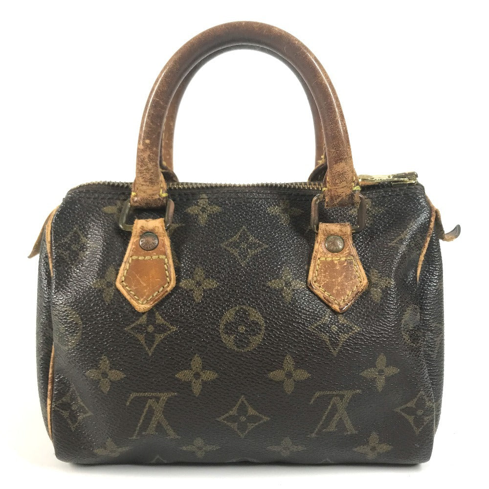 LOUIS VUITTON M41534 Monogram Mini Speedy Bag Mini Duffle Bag Pouch Hand Bag MonogramCanvas Brown Used
