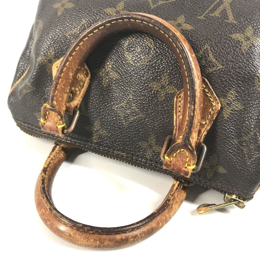 LOUIS VUITTON M41534 Monogram Mini Speedy Bag Mini Duffle Bag Pouch Hand Bag MonogramCanvas Brown Used