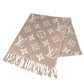 LOUIS VUITTON M76966 charpes Simply LVMonogram fringe Scarf wool pink Used