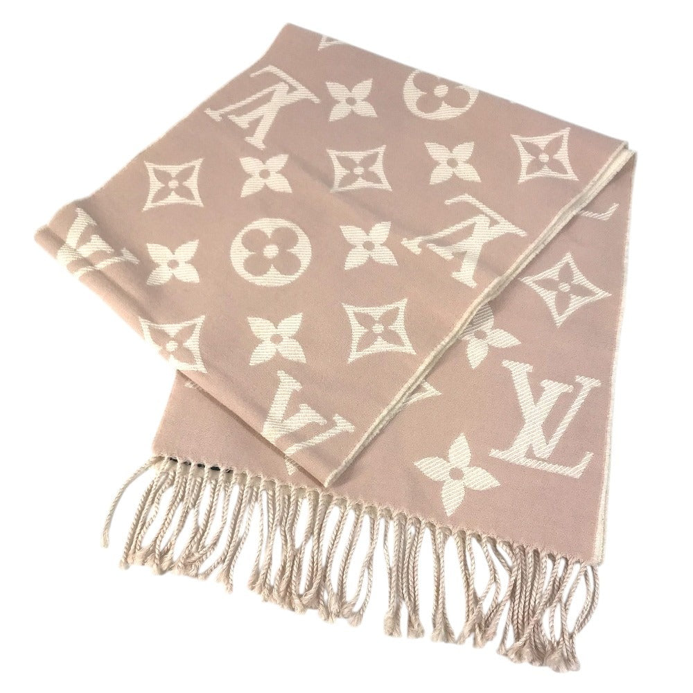 LOUIS VUITTON M76966 charpes Simply LVMonogram fringe Scarf wool pink Used