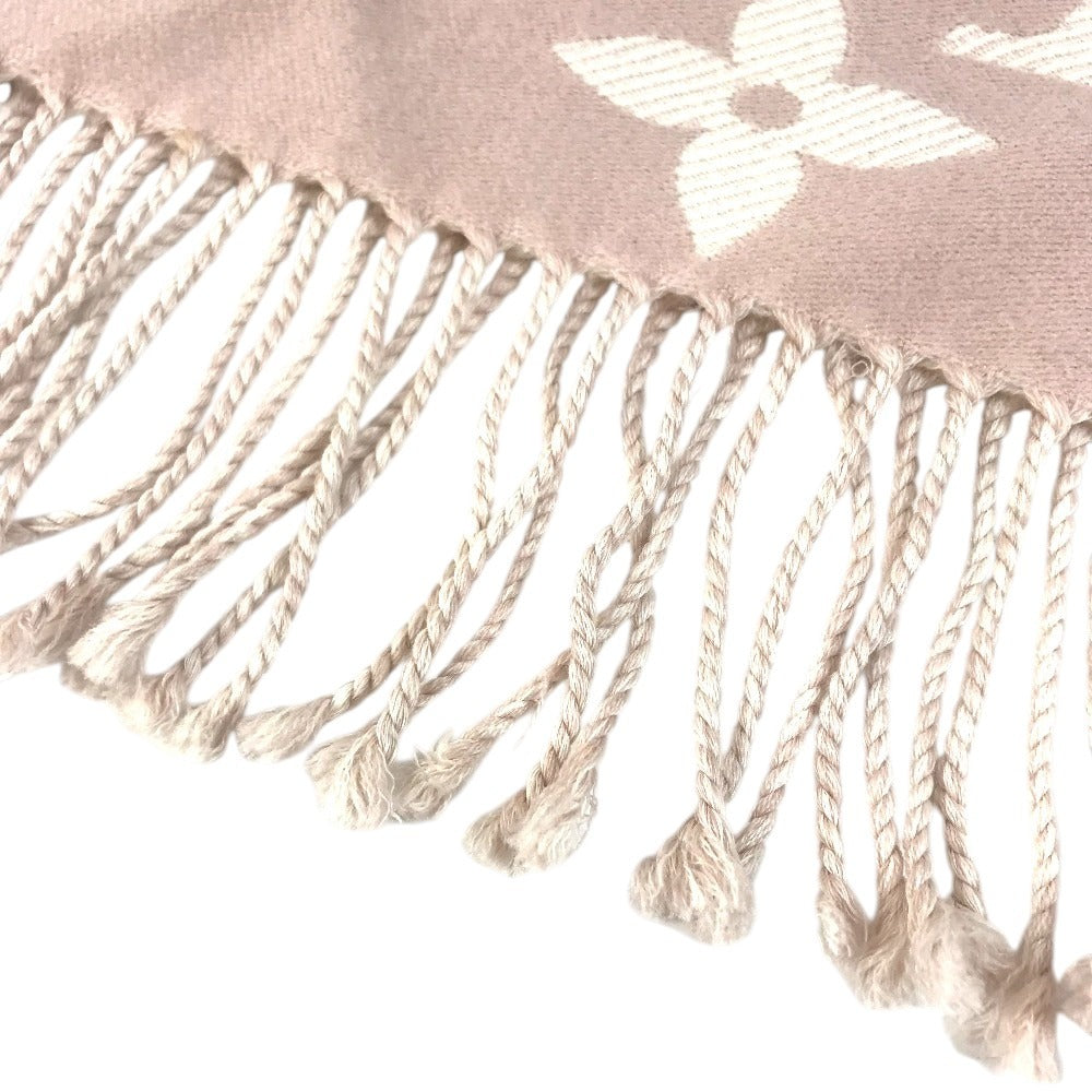 LOUIS VUITTON M76966 charpes Simply LVMonogram fringe Scarf wool pink Used