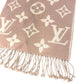 LOUIS VUITTON M76966 charpes Simply LVMonogram fringe Scarf wool pink Used