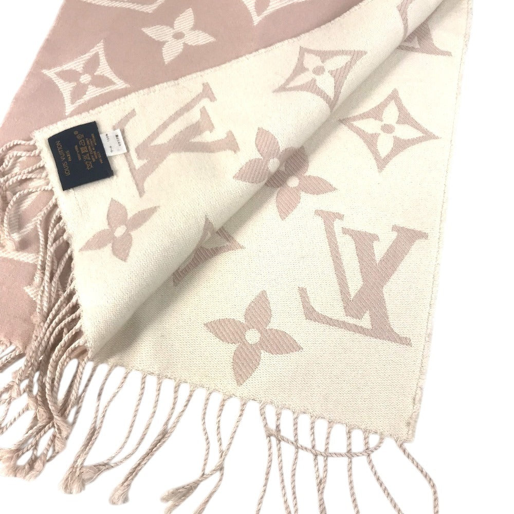 LOUIS VUITTON M76966 charpes Simply LVMonogram fringe Scarf wool pink Used
