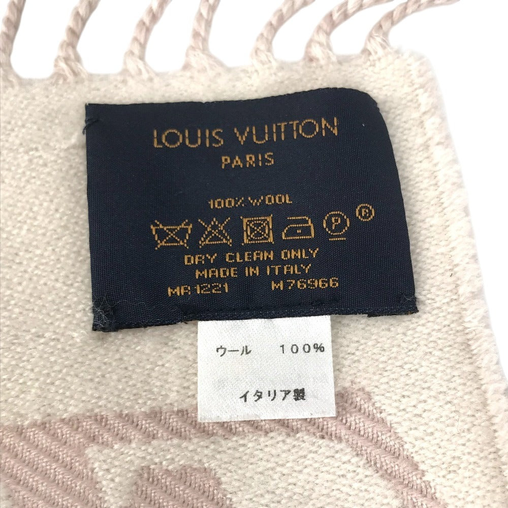 LOUIS VUITTON M76966 charpes Simply LVMonogram fringe Scarf wool pink Used