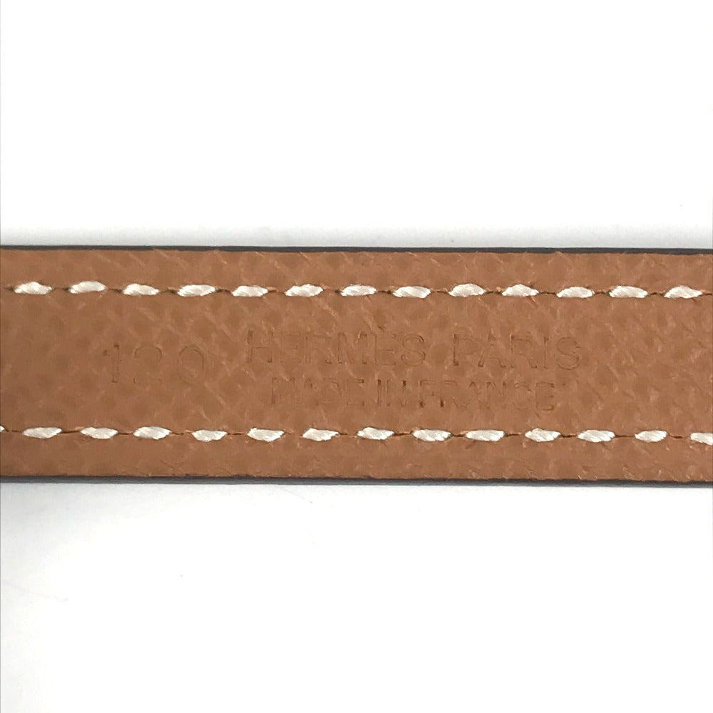 HERMES Thin belt Mini H Kelly Belt Leather belt belt Epsom / Swift Black/GoldHardware Used