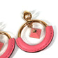 HERMES Loop Medor Pierce PM Accessory Jewelry Pierce Leather / Metal pink Used