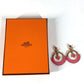 HERMES Loop Medor Pierce PM Accessory Jewelry Pierce Leather / Metal pink Used