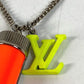LOUIS VUITTON MP2143 Accessories Chain Necklace Collier LV Fluo Collier LV Fluo Neon color Necklace Metal yellow/Orange Used